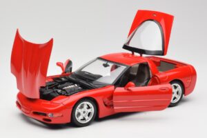 Chevrolet Corvette C5 Piros Bburago 1:18 3066 Fém – 2. kép a 8-ből