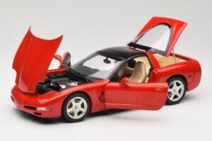 Chevrolet Corvette C5 Targa Piros UT Models 1:18 21001 Fém – 2. kép a 8-ből