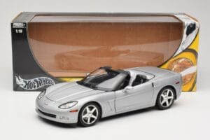 Chevrolet Corvette C6 Kabrió Ezüst Hot Wheels 1:18 B6052 Fém – 8. kép a 8-ből