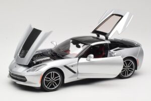 Chevrolet Corvette C7 Ezüst Maisto 1:18 38132 Fém – 2. kép a 8-ből