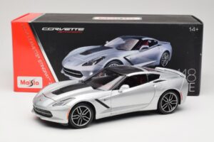 Chevrolet Corvette C7 Ezüst Maisto 1:18 38132 Fém – 8. kép a 8-ből