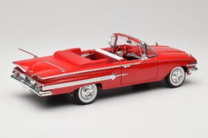 Chevrolet Impala Kabrió Piros Welly 1:18 9864W Fém – 3. kép a 8-ből