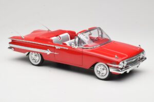 Chevrolet Impala Kabrió Piros Welly 1:18 9864W Fém – 6. kép a 8-ből
