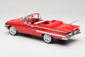 Chevrolet Impala Kabrió Piros Welly 1:18 9864W Fém – 7. kép a 8-ből