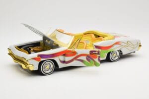Chevrolet Impala Lowrider White Metallic Hot Wheels 1:18 27635 Fém – 2. kép a 8-ből