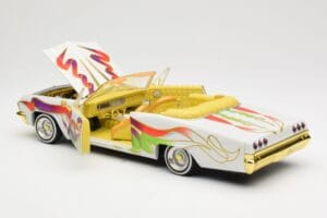 Chevrolet Impala Lowrider White Metallic Hot Wheels 1:18 27635 Fém – 5. kép a 8-ből