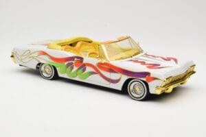 Chevrolet Impala Lowrider White Metallic Hot Wheels 1:18 27635 Fém – 6. kép a 8-ből