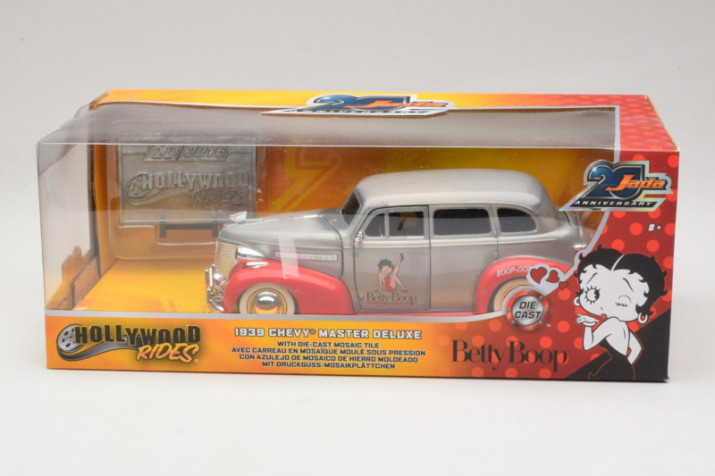 Chevrolet Master Deluxe Dark Silver Metallic Red Jada 1:24 Chevrolet Master Deluxe Dark Silver Metallic Red Jada 1:24 253745012 Fém