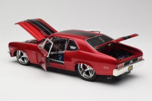 Chevrolet Nova SS Coupe Piros Maisto 1:18 31083-M1 Fém – 5. kép a 8-ből