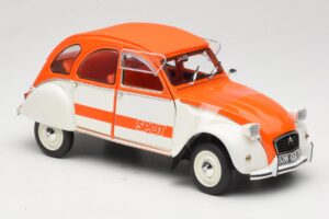 Citroen 2CV Spot Narancssárga & Fehér Solido 1:18 421183600 Fém – 6. kép a 8-ből