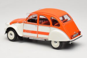 Citroen 2CV Spot Narancssárga & Fehér Solido 1:18 421183600 Fém – 7. kép a 8-ből
