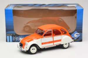 Citroen 2CV Spot Narancssárga & Fehér Solido 1:18 421183600 Fém – 8. kép a 8-ből