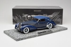 Delage D8-120 Kabrió Two Tone Kék Minichamps 1:18 107115132 Gyanta – 6. kép a 6-ből