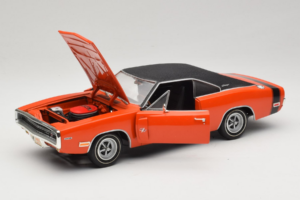 Dodge Charger R/T Narancssárga & Fekete American Muscle 1:18 39314 Fém – 2. kép a 8-ből