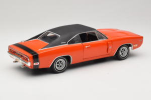 Dodge Charger R/T Narancssárga & Fekete American Muscle 1:18 39314 Fém – 3. kép a 8-ből