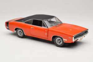 Dodge Charger R/T Narancssárga & Fekete American Muscle 1:18 39314 Fém – 6. kép a 8-ből