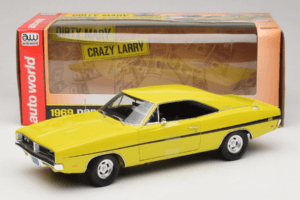 Dodge Charger R/T Sárga Dirty Mary Crazy Larry Auto World 1:18 AWSS101/06 Fém – 8. kép a 8-ből