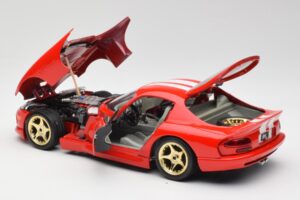 Dodge Viper GTS Piros Bburago 1:18 3075 Fém – 5. kép a 8-ből