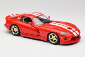 Dodge Viper GTS Piros Bburago 1:18 3075 Fém – 6. kép a 8-ből