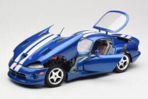 Dodge Viper GTS SR II Kék Fehér Csíkokkal Bburago 1:18 3330 Fém – 2. kép a 8-ből