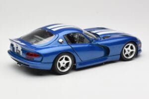 Dodge Viper GTS SR II Kék Fehér Csíkokkal Bburago 1:18 3330 Fém – 3. kép a 8-ből