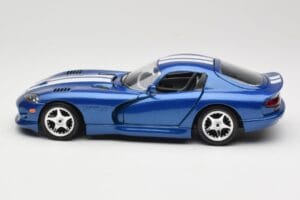 Dodge Viper GTS SR II Kék Fehér Csíkokkal Bburago 1:18 3330 Fém – 4. kép a 8-ből