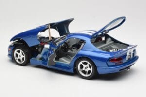 Dodge Viper GTS SR II Kék Fehér Csíkokkal Bburago 1:18 3330 Fém – 5. kép a 8-ből