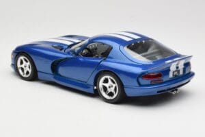 Dodge Viper GTS SR II Kék Fehér Csíkokkal Bburago 1:18 3330 Fém – 7. kép a 8-ből