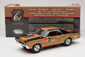 Oldsmobile 442 Hurst Hairy Olds Twin-Engine 4WD 1966 Highway 61 1:18 50089 Fém – 8. kép a 8-ből