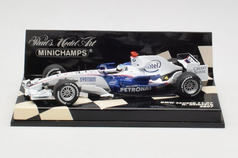 BMW Sauber F1.07 #3 N. Heidfeld Race Car 2007 Minichamps 1:43 400070009 Fém