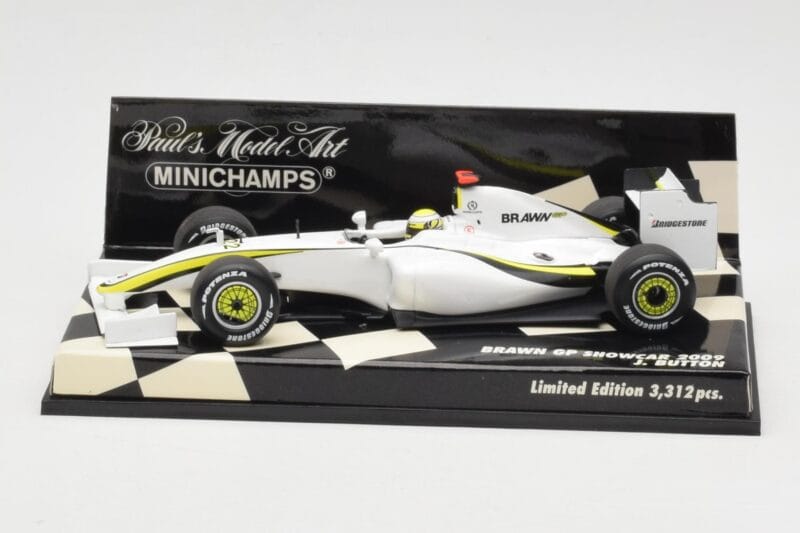 Brawn GP Mercedes BGP001 #22 J. Button Showcar 2009 Minichamps 1:43 400090092 Fém