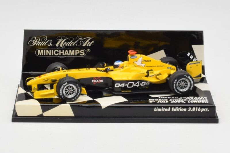 Jordan Ford EJ14 N. Mansell Regent Street Parade 2004 Minichamps 1:43 400040095 Fém