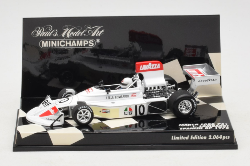 March 751 Ford #9 L. Lombardi Spanish GP 1975 Minichamps 1:43 430750010 Fém