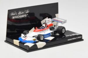 March Ford 751 #28 M. Donohue Race Car 1975 Minichamps 1:43 430750028 Fém – 2. kép a 5-ből