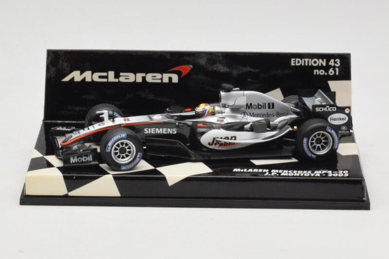 McLaren Mercedes MP4-20 #10 J-P. Montoya Race Car 2005 Minichamps 1:43 530054310 Fém