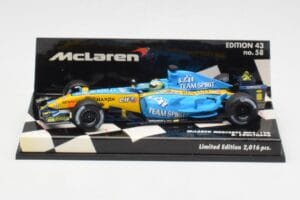 McLaren MP4-19B #5 D. Coulthard F1 2004 Minichamps 1:43 530044315 Fém