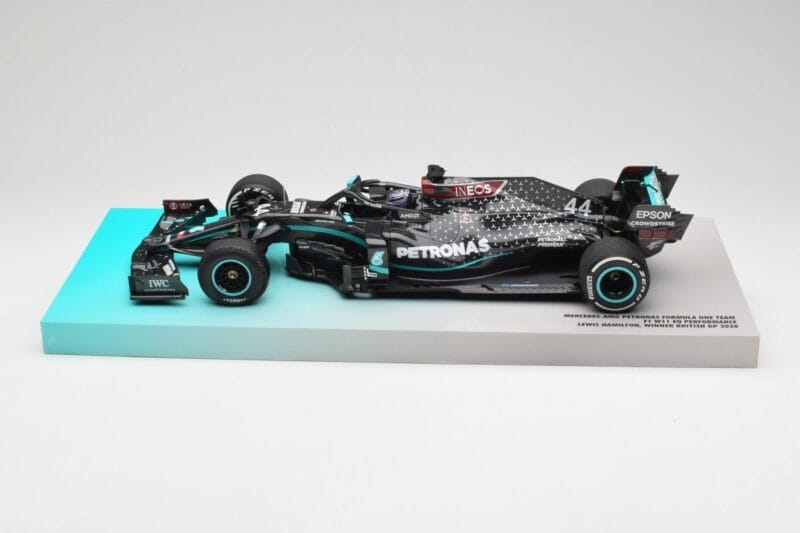 Mercedes AMG Petronas W11 #44 L. Hamilton Winner British GP 2020 Minichamps 1:18 113200444 Fém