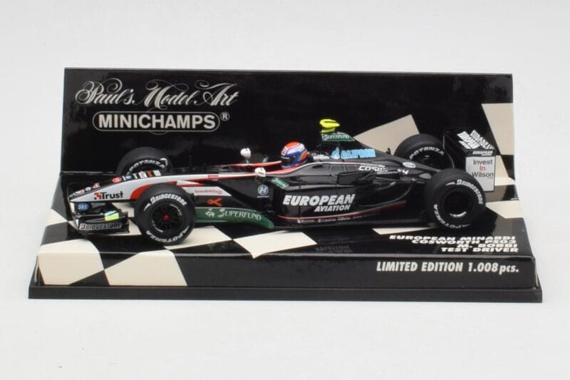 Minardi Cosworth PS03 M. Bobbi Test Car 2003 Minichamps 1:43 400030039 Fém