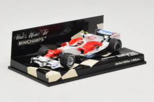 Toyota T. Glock Panasonic Toyota Racing Showcar F1 2008 Minichamps 1:43 400080082 Fém – 2. kép a 5-ből
