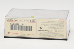 Toyota TF103 #21 C. da Matta Panasonic Toyota Racing F1 2003 Minichamps 1:43 AM26644B Fém – 5. kép a 5-ből