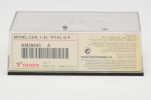 Toyota TF103 Panasonic #20 O. Panis F1 2003 Minichamps 1:43 AM26643 Fém – 4. kép a 5-ből