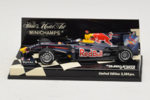 Red Bull Racing RB6 S. Vettel F1 Showcar 2010 Minichamps 1:43 400100075 Fém