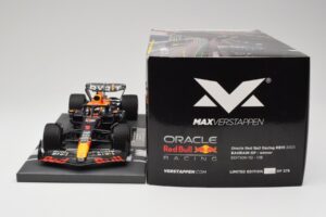 Red Bull RB19 Oracle #1 M. Verstappen Bahrain GP 2023 Winner Minichamps 1:18 113230201 Gyanta – 6. kép a 7-ből