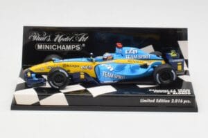 Renault R25 F. Alonso F1 World Champion Showcar 2005 Minichamps 1:43 400050075 Fém
