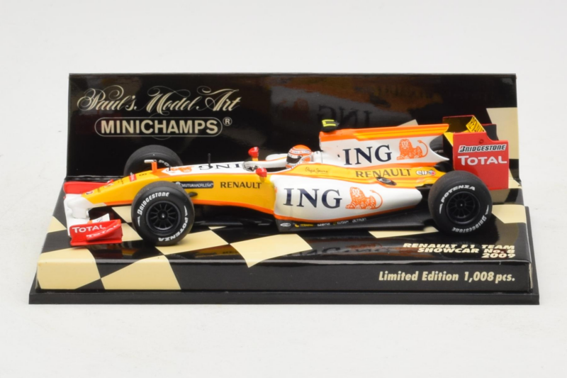 Renault R29 #8 N. Piquet Jr. Showcar F1 2009 Minichamps 1:43 400090078 Fém
