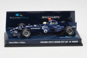 Williams FW27C BMW #7 M. Webber Test Car F1 2005 Minichamps 1:43 400050109 Fém