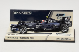 Williams FW30 Toyota #8 K. Nakajima Test Jerez Feb 2008 Minichamps 1:43 400080208 Fém