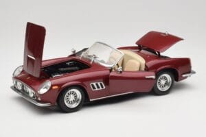 Ferrari 250 GT California Spider LWB Sötétvörös Hot Wheels 1:18 25727 Fém – 2. kép a 8-ből