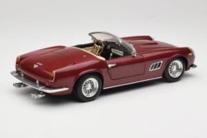 Ferrari 250 GT California Spider LWB Sötétvörös Hot Wheels 1:18 25727 Fém – 3. kép a 8-ből