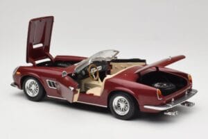 Ferrari 250 GT California Spider LWB Sötétvörös Hot Wheels 1:18 25727 Fém – 5. kép a 8-ből